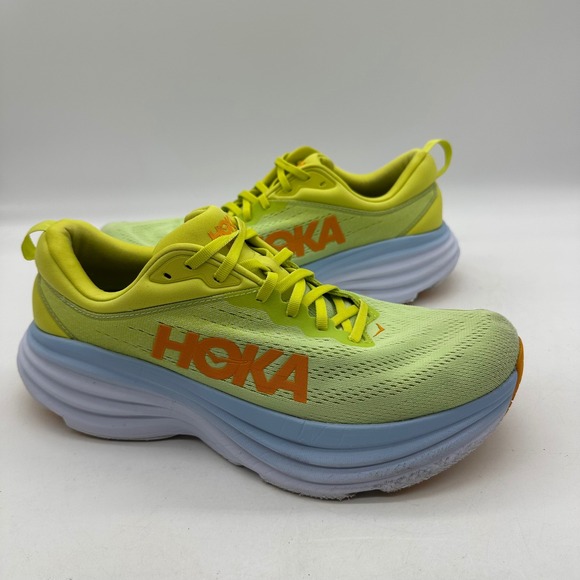 Hoka M Bondi 8 1123202 BEPM Mens Size‎ 11 D Vibrant Yellow / Blue Running Shoes main image 5